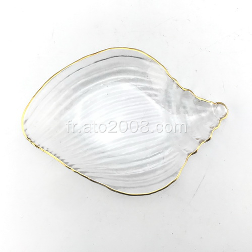 Plat coquille en verre transparent